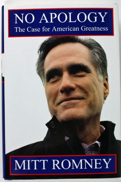 Mitt Romney Signed First Edition Hardcover Book: "No Apologies" (JSA & PSA/DNA)