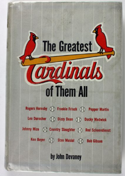 St. Louis Cardinals Greats Signed Hardcover Book with Musial, Gibson, etc. (4 Sigs)(JSA)