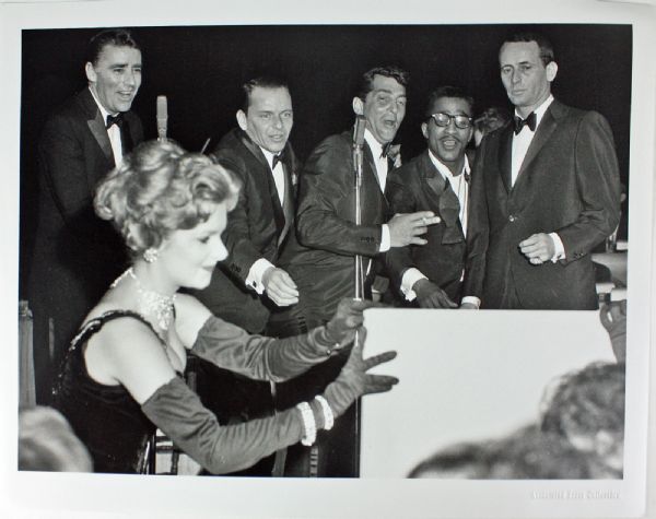 The Rat Pack 11" x 14" B&W Photo from Original Negative (AP Wire COA)