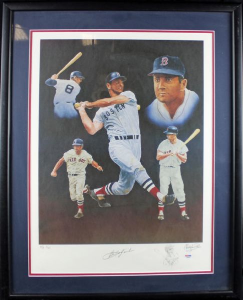 Carl Yastrzemski Signed Limited Edition REMARQUED  Artist Proof Paluso Lithograph (#2/45) (PSA/DNA)
