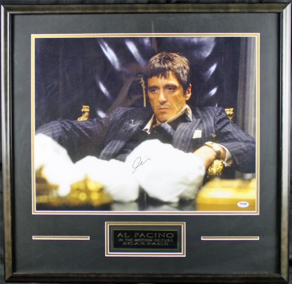Al Pacino Signed "Scarface" 16x20 Photo in Custom Framed Display (PSA/DNA)