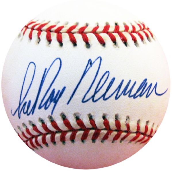 lot-detail-leroy-neiman-superb-in-person-signed-oal-baseball-with