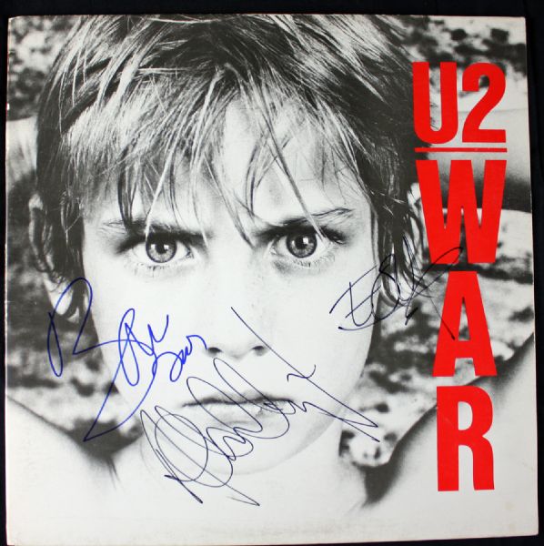 U2 Group Signed "War" Album w/Bono, Edge & Adam Clayton (3 Sigs)(Epperson/REAL)