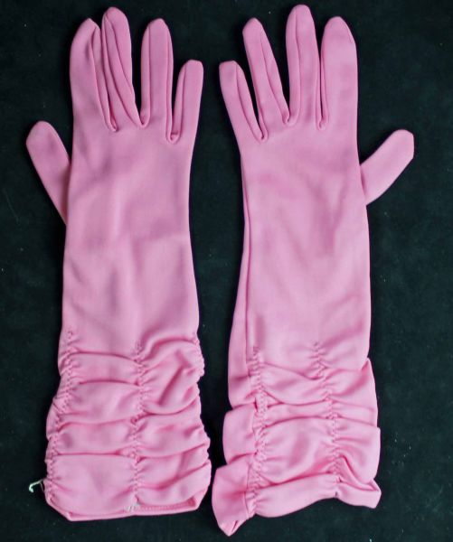 Marilyn Monroe Personally Owned & Worn Pink Formal Vintage Gloves (ex. Rothstein Estate)