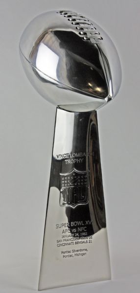 1982 San Francisco 49ers Super Bowl XVI Champions Full Sized Lombardi Trophy