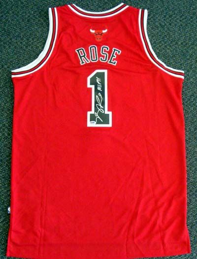 Derrick Rose Signed Chicago Bulls Jersey w/"MVP 11" Insc. (PSA/DNA)