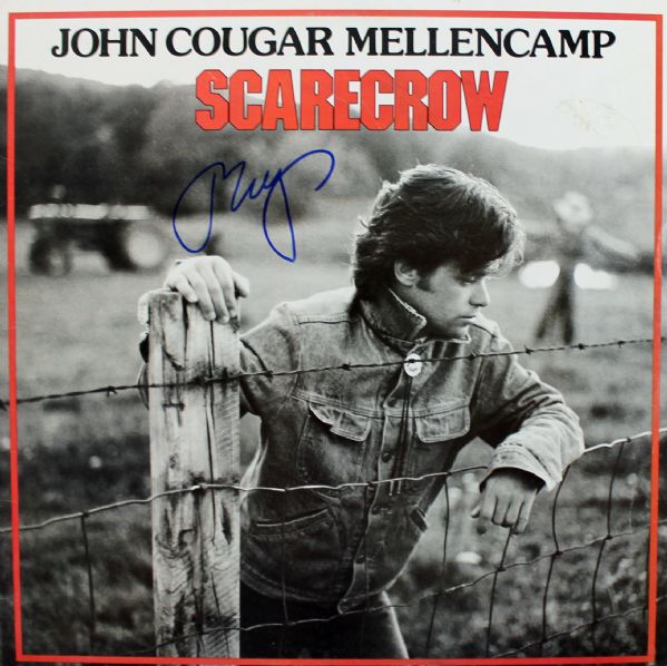 John Mellencamp Signed "Scarecrow" LP (GA)