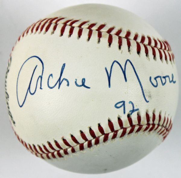 Archie Moore Single Signed OAL Baseball (PSA/DNA)