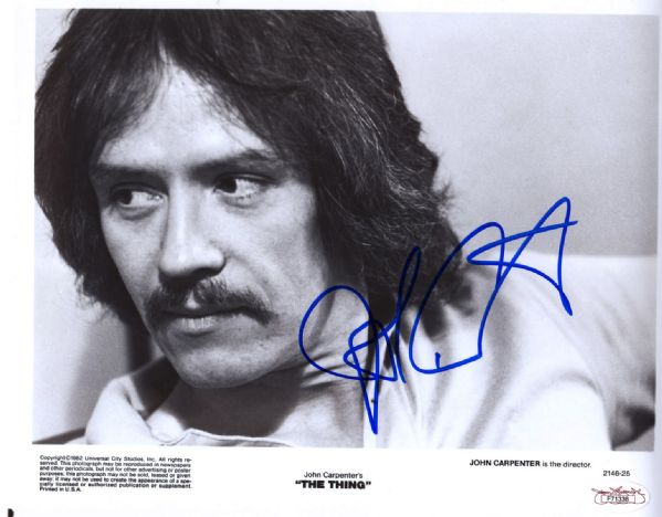 John Carpenter Signed 8" x 10" Press Photo for "The Thing" (JSA)