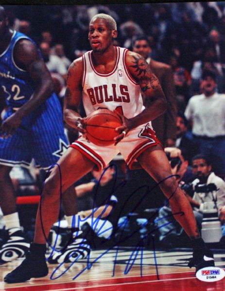 Dennis Rodman Signed 8" x 10" Color Photo (PSA/DNA)