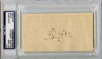 Ty Cobb Vintage Ink Signature (PSA/DNA Encapsulated & LOA)