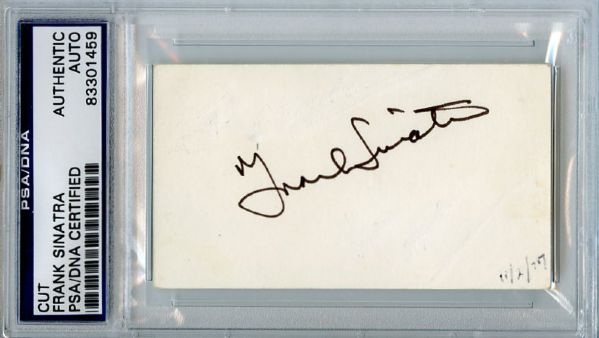 Frank Sinatra Signed Business Card with Choice Autograph (PSA/DNA Encapsulated & LOA)