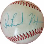 President Richard Nixon Signed ONL Baseball (JSA)