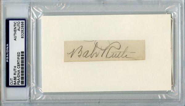 Babe Ruth Vintage Autograph (PSA/DNA Encapsulated & PSA/DNA LOA)