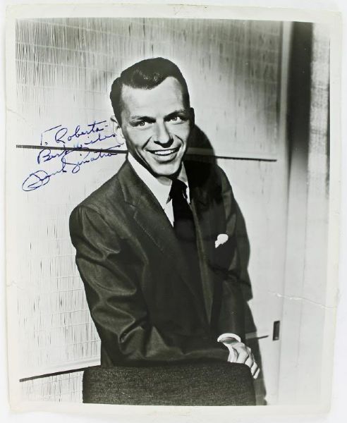 Frank Sinatra Signed & Inscribed Vintage 8" x 10" B&W Portrait (JSA)