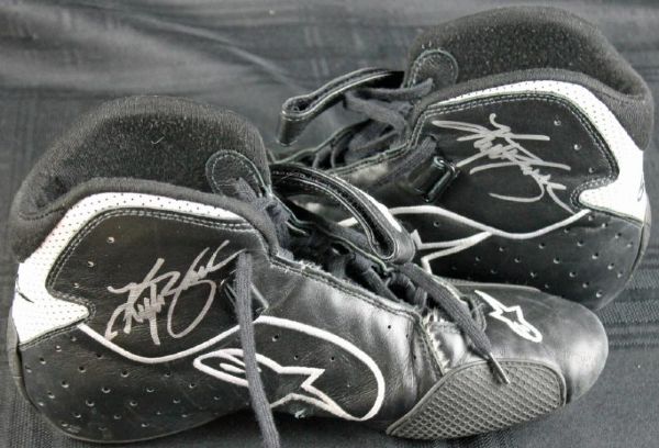 Kyle Busch Race Worn & Signed NASCAR Racing Shoes (PSA/DNA)