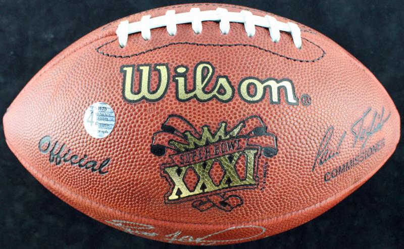 Brett Favre Signed Super Bowl XXXI Official NFL Game Ball Inscribed SB  XXXI Champs! & 246 Yds 3 Tds (Favre Hologram)