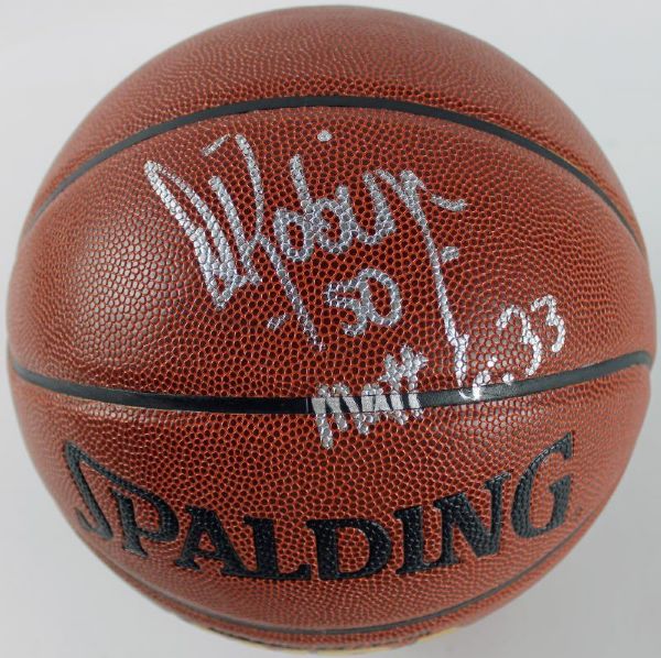 David Robinson Signed Spalding NBA I/O Basketball (PSA/DNA)
