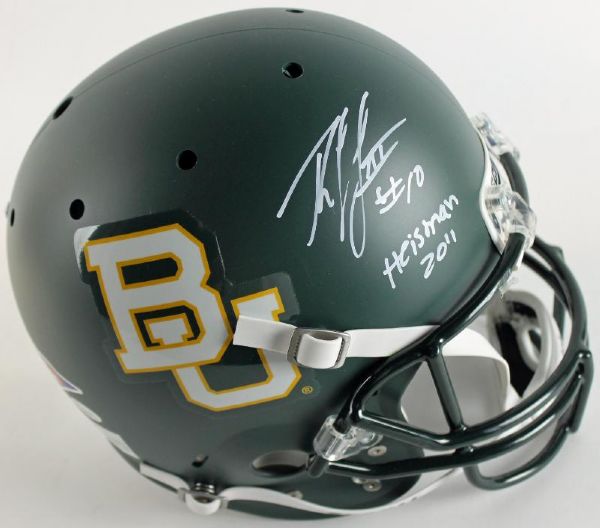 Robert Griffin III Signed Baylor University Full Sized Helmet with "Heisman 11" Inscription (PSA/DNA & JSA)