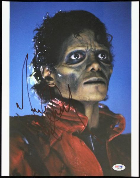 Michael Jackson Signed 11" x 14" Color Photo from "Thriller" (PSA/DNA)