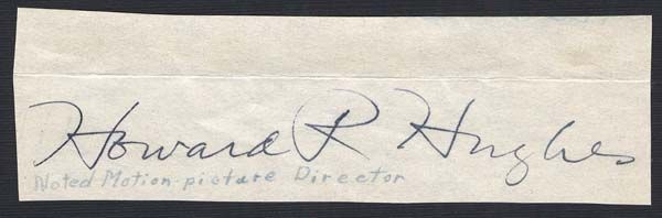 Howard Hughes Cut Signature (JSA)