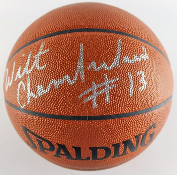 Wilt Chamberlain Signed NBA Leather Game Model Basketball with Impeccable Autograph! (PSA/DNA)