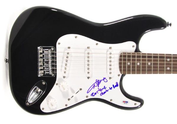 AC/DC: Angus Young Signed Strat Style Guitar with "For Those About to Rock" Inscription (PSA/DNA)