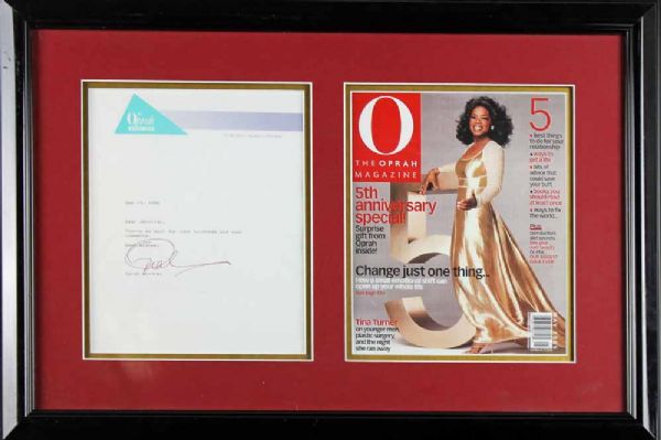 Oprah Winfrey Signed Letter on Show Letterhead in Framed Display