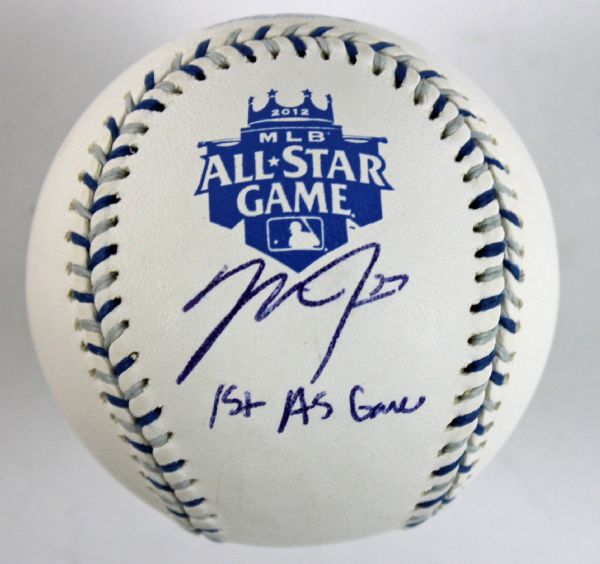 Mike Trout Signed "1st AS Game" OML All-Star Baseball (MLB,PSA/DNA RookieBall)