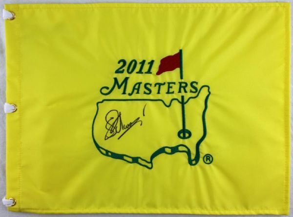 Charl Schwartzel Signed 2011 Masters Tournament Pin Flag (JSA)