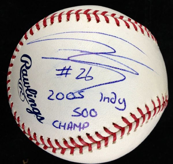 Dan Wheldon Signed OML Baseball with "2005 Indy 500 Champ" Inscription (PSA/DNA)