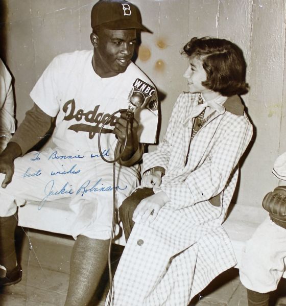 Jackie Robinson Choice Vintage Signed 7" x 7" B&W Photograph (JSA)
