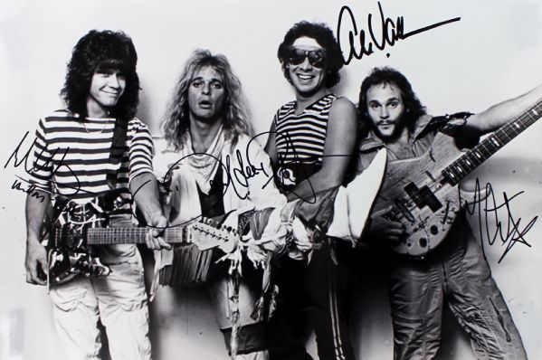 Van Halen Group Signed 12 x 15 Glossy Photograph (REAL/Roger Epperson)