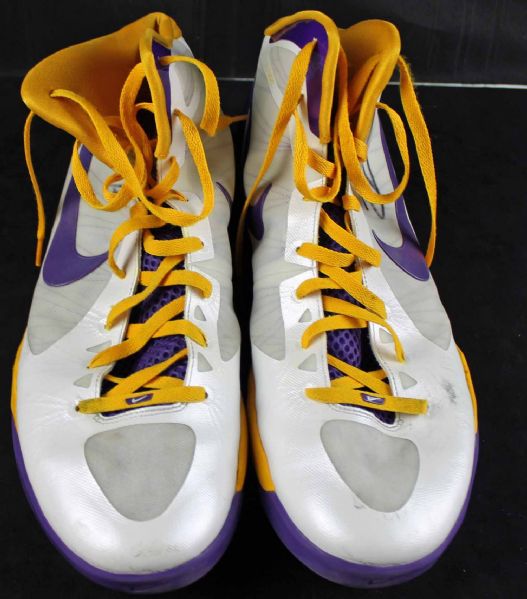 Pau Gasol Signed Game Worn Nike Lakers Basketball Sneakers (PSA/DNA)