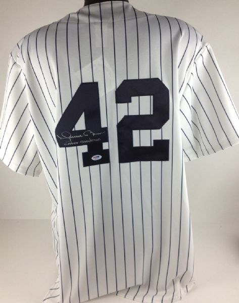 Mariano Rivera Signed Yankees Jersey with "Enter Sandman" Inscription (PSA/DNA)