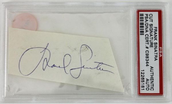 Frank Sinatra Choice Signed Vintage Ink Autograph (PSA/DNA Encapsulated)