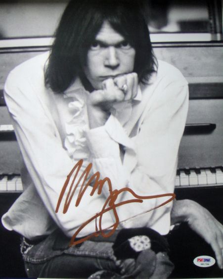 Neil Young In-Person Signed 11" x 14" Photograph (PSA/DNA)