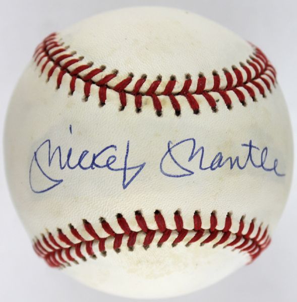 Mickey Mantle Signed OAL Baseball (UDA Hologram)