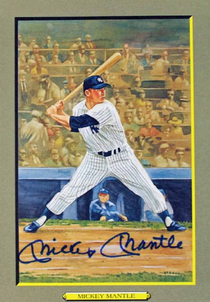 Mickey Mantle Signed 1987 Perez-Steele "Great Moments" 5" x 7" Card (JSA)