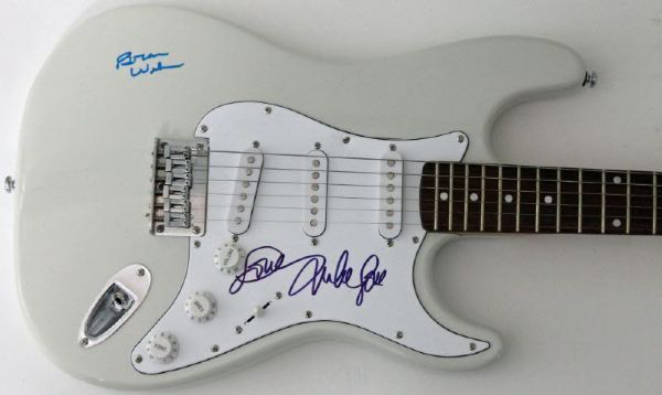 The Beach Boys: Brian Wilson & Mike Love Dual Signed Strat Style Guitar (PSA/DNA)