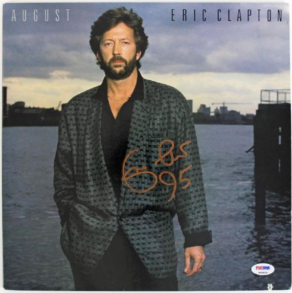 Eric Clapton Signed "August" Record Album with Superb Autograph! (PSA/DNA)