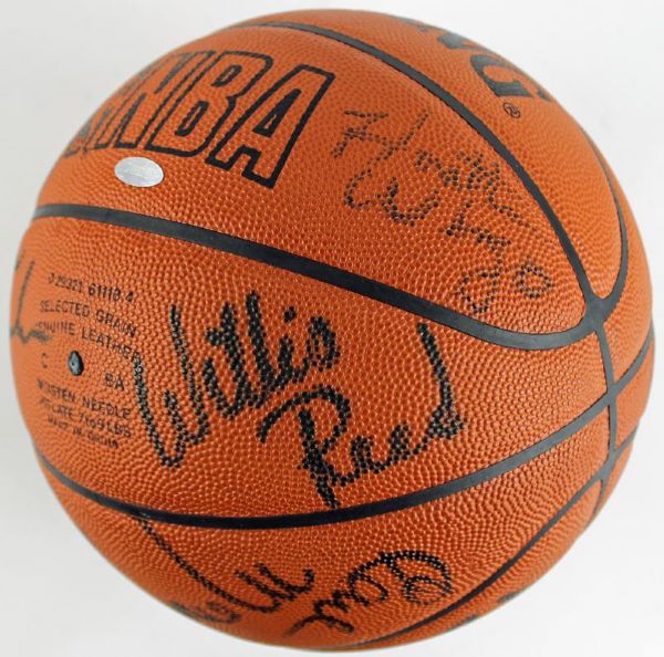 1972-73 NY Knicks (NBA Champs) Team Signed NBA Leather Basketball (14 Sigs)(Steiner)