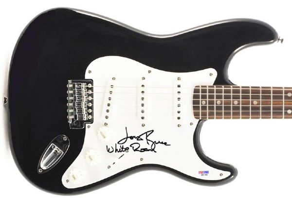 Cream: Jack Bruce Signed Strat Style Electric Guitar w/"White Room" Inscription (PSA/DNA)