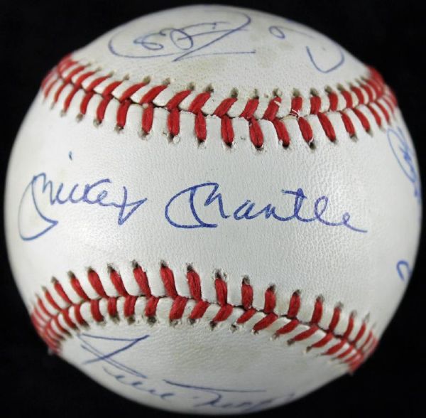 50 Home Run Club Signed ONL Baseball w/Mantle, Mays, Griffey, etc. (8 Sigs)(PSA/DNA)