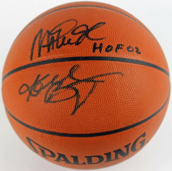Laker Legends: Kobe Bryant & Magic Johnson Signed NBA Leather Game Model Basketball (PSA/DNA)