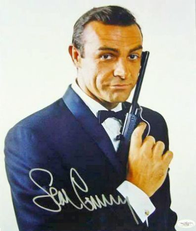 Sean Connery Superb Signed 11" x 14" Color Photo as "007: James Bond" (JSA)