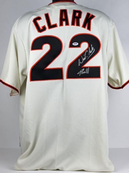 Will Clark Signed & Inscribed "Thrill" Giants Jersey (PSA/DNA)