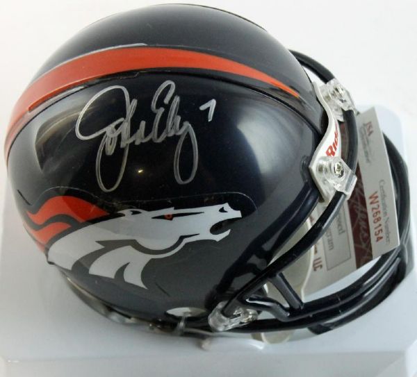 John Elway Signed Broncos Mini-Helmet (PSA/DNA, JSA)