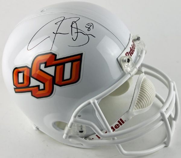 Justin Blackmon Signed Full Size Oklahoma State Replica Helmet (PSA/DNA)