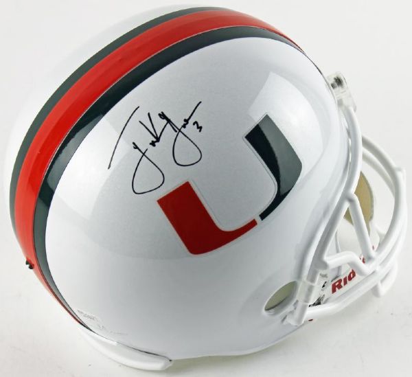 Frank Gore Signed Full Size Miami Replica Helmet (PSA/DNA & JSA)
